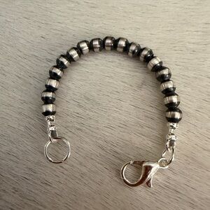 ❤️ 3” 4mm Navajo Desert Pearl / Beads Necklace EXTENDER Sterling Silver